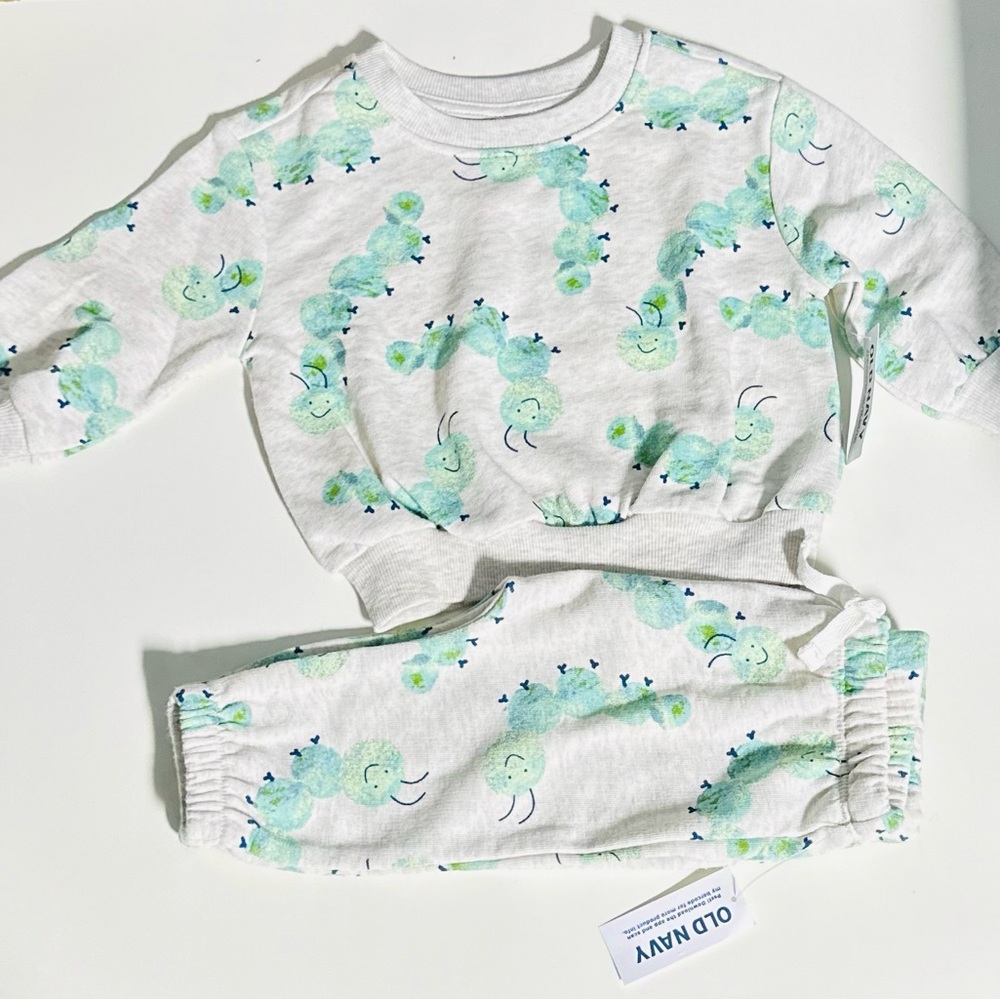 Unisex Printed Crew-Neck Sweatshirt & botton for Baby by Old Navy